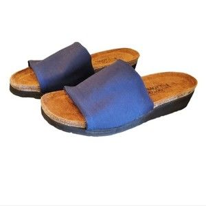 Naot Blue Slide Sandals